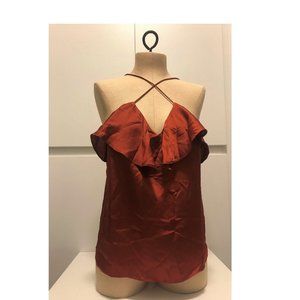 Free People Flouncy Ruffled  Copper Gold Tank- NWT